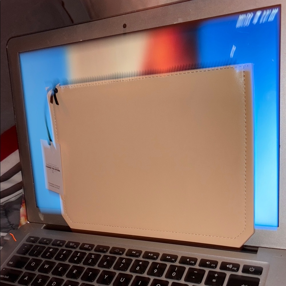 COPY - YSL Beige Leather Pouch - Picture 2 of 5